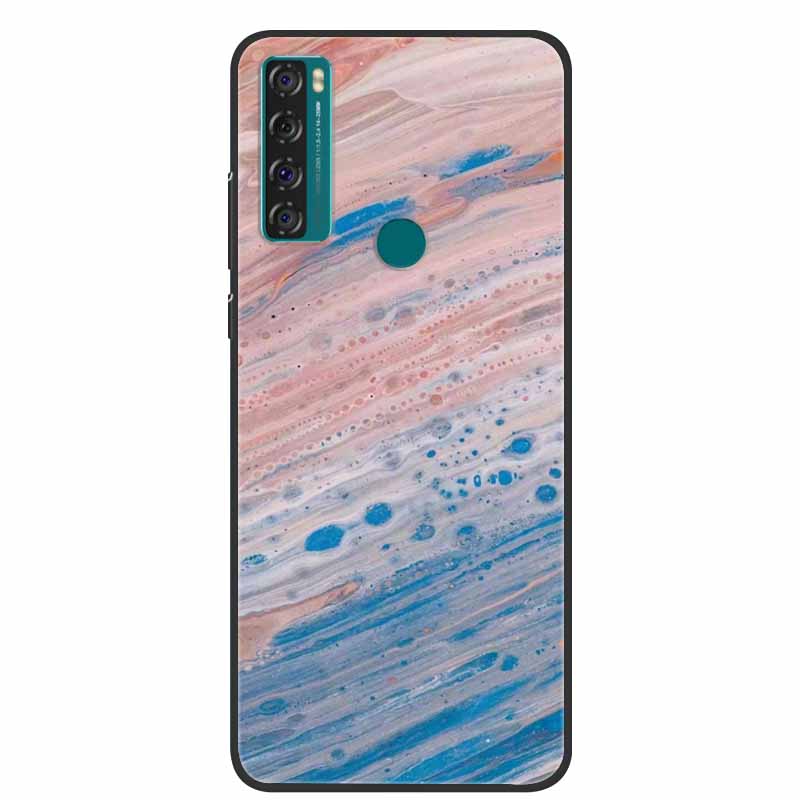 Чехол для TCL 20 SE Мраморный Силиконовый ТПУ Мягкая Задняя Крышка Чехол для Телефона Для TCL 20 SE T671H Coque Мультяшный Ударопрочный Модный Funda