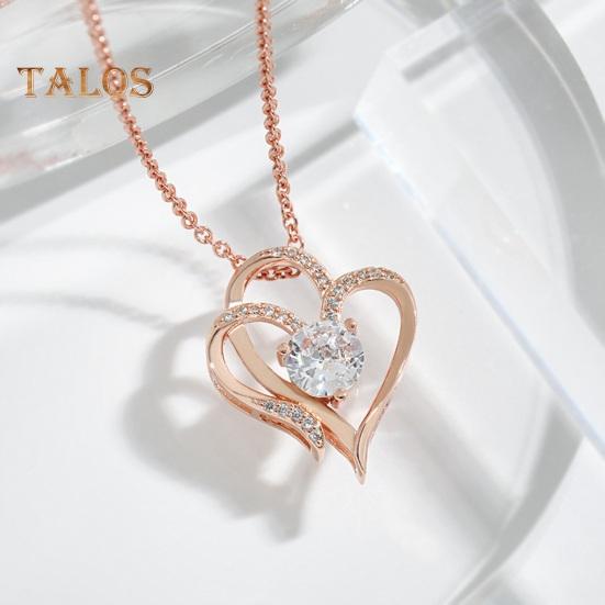 Женское ожерелье со стразами, кулон в форме сердца, украшение на шею, регулируемое ювелирное изделие для выпускного вечера, вечеринки, свиданий, ожерелье на ключицу