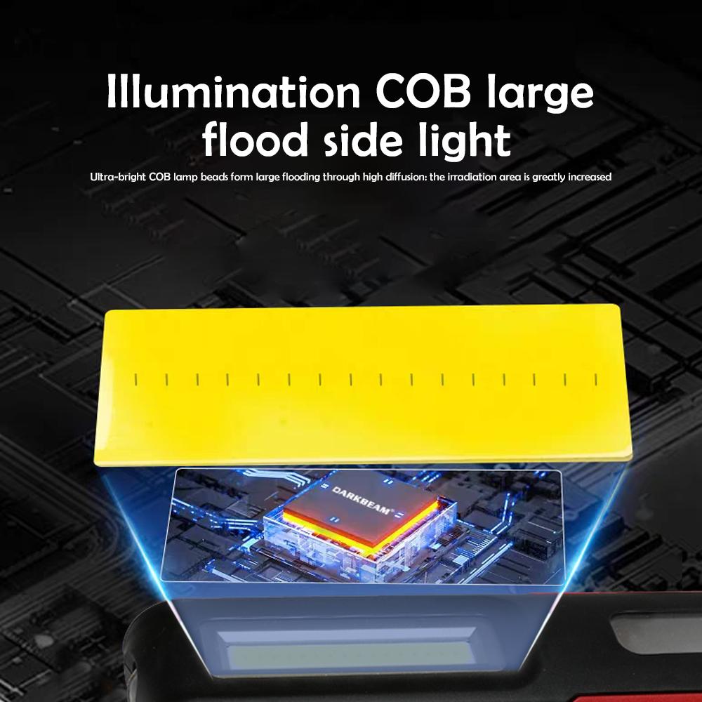 USB Car Detailing Flashlight Rechargeable Camping Lanterns Portable Lighting Work Lamp COB Magnetic Hook Inspection Lamp