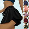 Повседневные непрогулочные поддельные двойные тонкие спортивные дышащие юбки для йоги Брюки-юбки