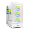 Sharkoon Mid Tower PC Case REBEL C50 RGB White 120mm Equipped with 4 ARGB Fans Side Glass Panel Compatible with Standards Compatible with 360mm