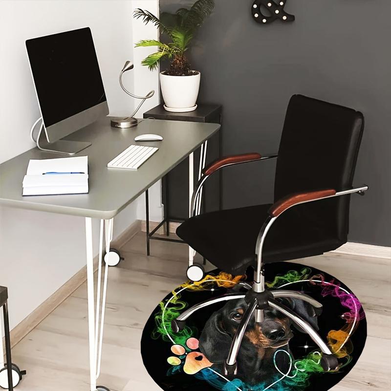 1pc Office Carpet Chair Mats Dachshund Love Heart Perfect for Decorating Office Chairss, Or Bedrooms.YDT538