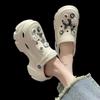 Женские дышащие туфли с отверстиями для DIY - Нескользящие сандалии на толстой подошве в корейском стиле с закрытым носком для пляжа