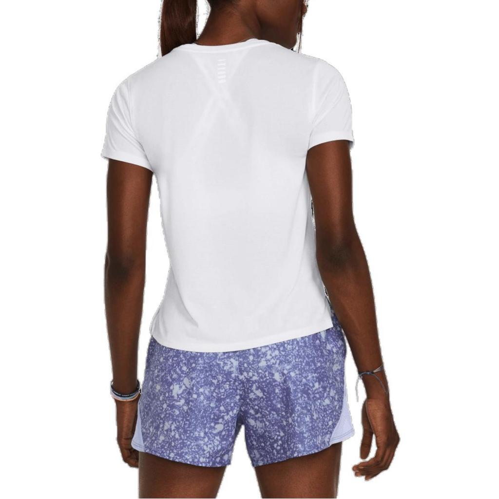 Under Armour Однотонный фирменный логотип с круглым вырезом, повседневный свитер с коротким рукавом, женская футболка, белая 1382434-100