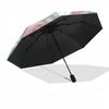 Marie Strawberry Themed Automatic Opening and Closing Umbrella, Brightly Colored 8-rib Portable Umbrella, Suitable for Men and Women, A Perf