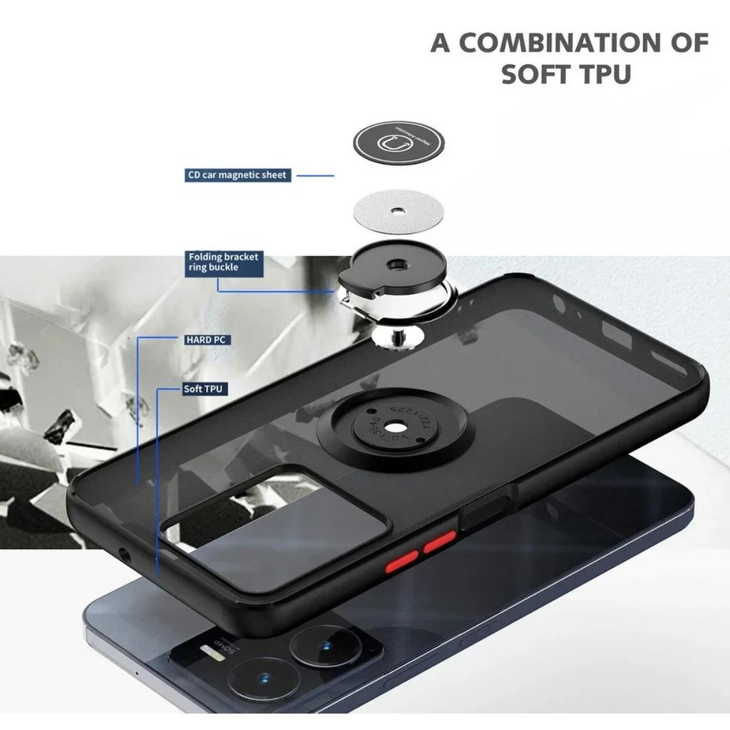 Вращающийся держатель Кольцо Магнитный чехол для Moto Edge 40 Neo 30 Fusion Neo Ultra G72 G84 G54 G14 G52 G60 G 60S G13 G23 Матовый чехол