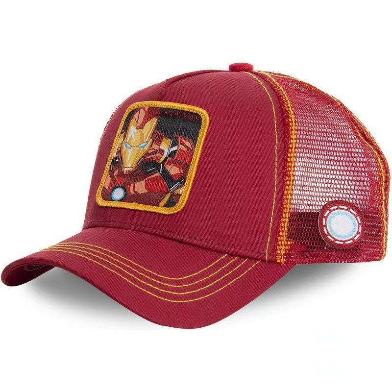 Marvel Spiderman Embroidered Cotton Cap With Sunshade And Ventilation For Daily Use