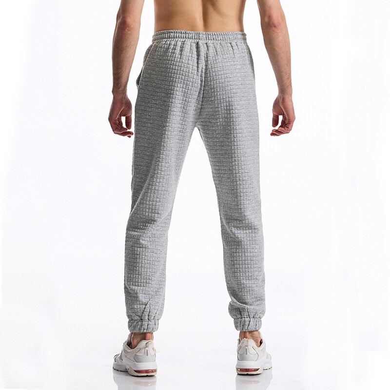 Grid Design Fabric Men's Casual Sports Pants Gym Sport Trousers For Men Jogger Sweatpants Running Workout Jogging Long Pants