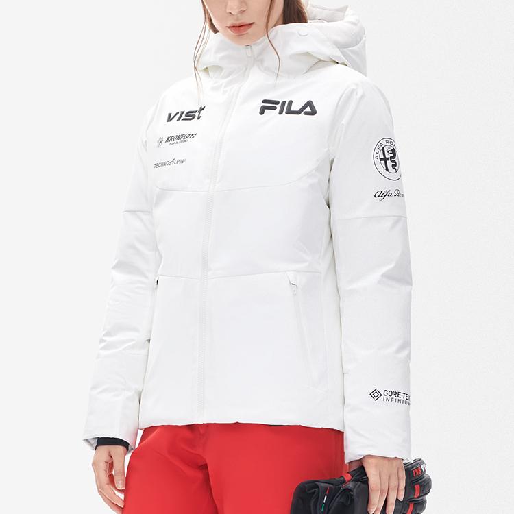 Новая пуховая куртка FILA женская цвета белого нефрита A11W246909F-WT