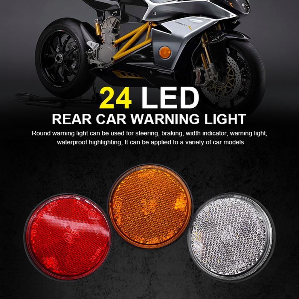 Light Turn Singal Light Motorcycle Brake Stop Marker Lamp Car Round Tail Lights Warning Light Bulbs