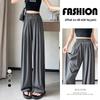 Ice Silk High Waist Wide Leg Sweatpants - Women's Summer Slimming, Loose Casual Pants