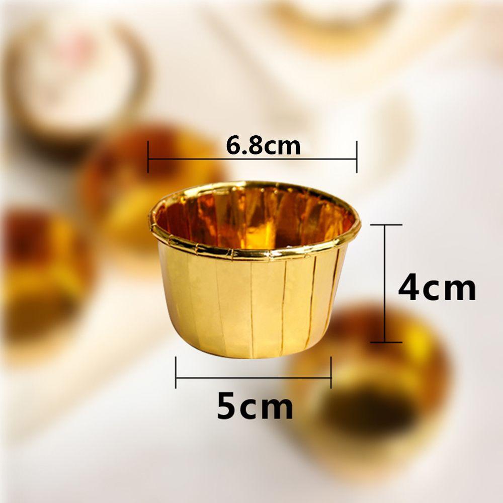 Gold Silver Coated Cake Liner Cake Paper Cups Crimping Muffin Cases Baking Mold Cupcake Wrappers