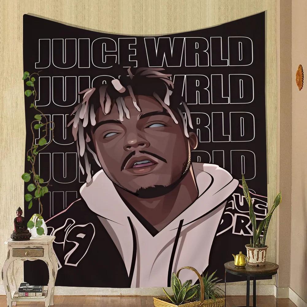 1 шт. Гобелен Juice Wrld с принтом, большой настенный гобелен, искусство, научно-фантастическая комната, домашний декор, декоративное одеяло