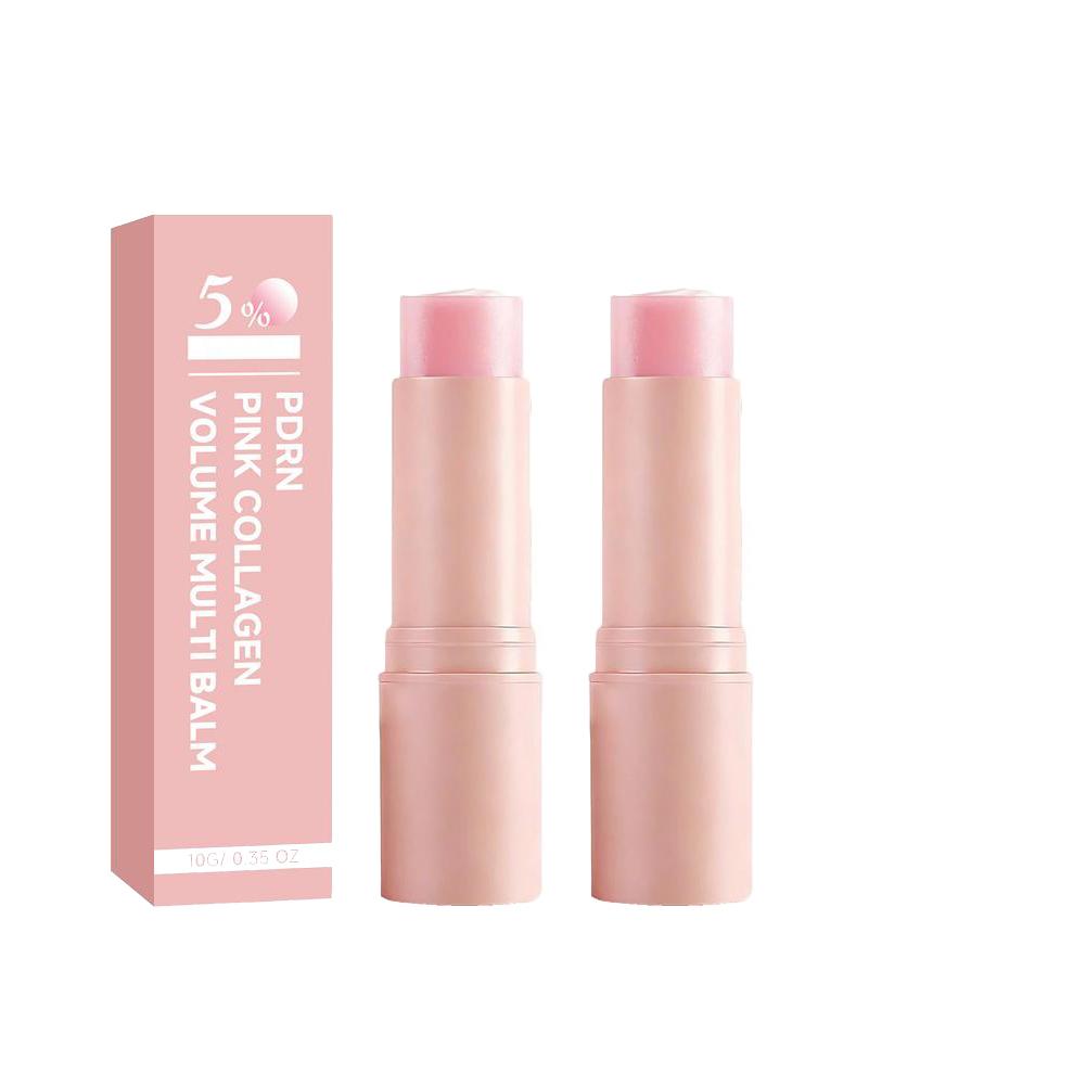 PDRN Pink Collagen Volume Multi Balm Stick Hydrating Wrinkle Cream NAD Stick for Face,Under Eyes, Lips Fine Lines, Firming Care