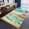 2025 New Starfish Beach Shell Sea Star Sand Carpet Rug for Living Room Bedroom Home Sofa Decoration,Kids Play Non-slip Floor Mat