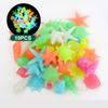 10Pcs Luminous Glowing Stones Starfish Shell Shaped Decorative Pool Landscape