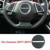 Real Carbon Fiber Steering Wheel Cover Sticker Trim For Chevrolet Camaro 2016-19