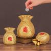 Resin Blessing Bag Piggy Bank Gold Coin Storage Box Suitable for Home Decoration Coin Save Money Box The Best Gift