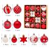 44-Piece Christmas Tree Decoration Set: 6cm Colorful PVC Hanging Balls