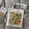 Пляжная сумка-тоут, холщовая сумка на плечо, сумка для покупок, экологически чистая многоразовая сумка, женская кавайная повседневная эстетичная сумка для учителя рисования