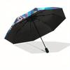 Inside Out 2 Theme Automatic Compact Folding Cute Umbrella - Portable and Durable, 8-Bone Iron Umbrella for All Weather0707089