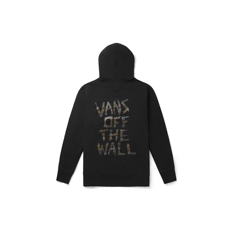Vans Пуловер с капюшоном и флисовой подкладкой на спине, мужские топы, черный VN0A4BP4BLK