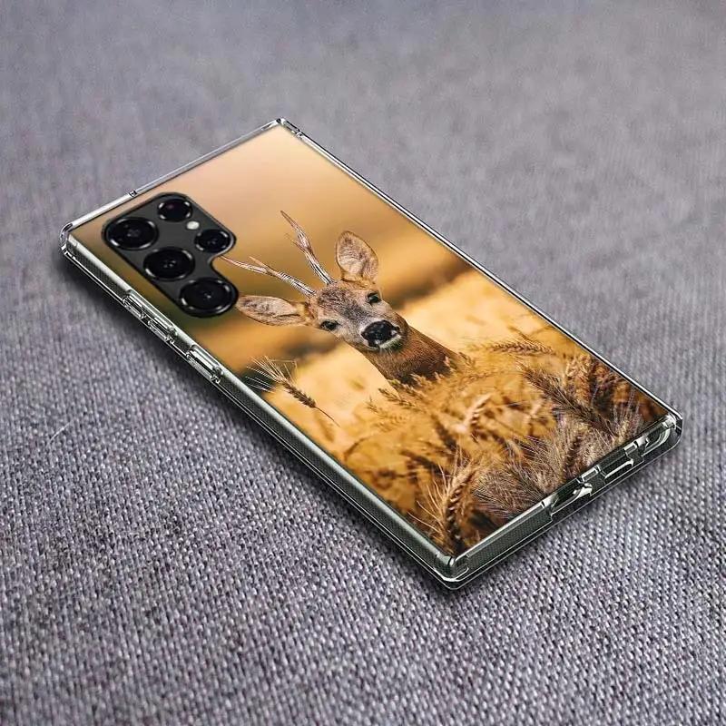 Прозрачный чехол для телефона с камуфляжем для охоты на оленей для Samsung Galaxy S21 Plus S24 S23 S20 FE S22 S26 Ultra S25 Edge TPU Capa Чехлы Покрытие Ударопрочный