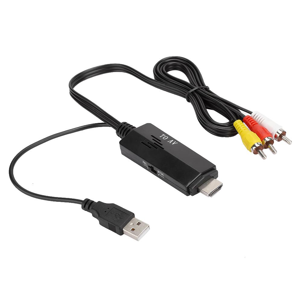 HD To AV for RCA Converter Cable 480 I 576 I Male To Male Video Converter Cable for TV VHS VCR