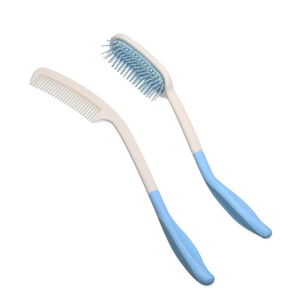 Hair Styling Long Reach Comb Easy Grip Hair Brush Set Practical Extended Handle Comb Personal Care