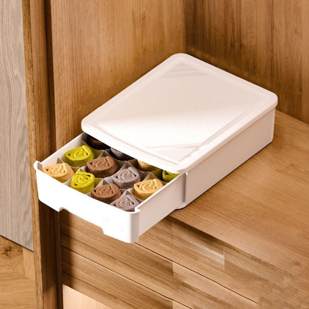 Коробка для хранения нижнего белья выдвижного типа, пластиковый органайзер для одежды, коробка для хранения носков, разделитель для гардероба