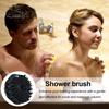 2шт силиконовая щетка для ванны с мягкой щетиной, массажная очищающая щетка для тела, противоскользящая ручка, щетка для тела
