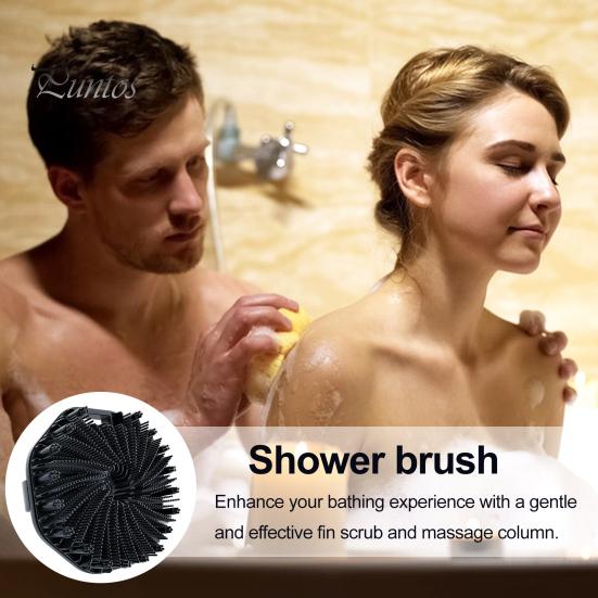 2шт силиконовая щетка для ванны с мягкой щетиной, массажная очищающая щетка для тела, противоскользящая ручка, щетка для тела