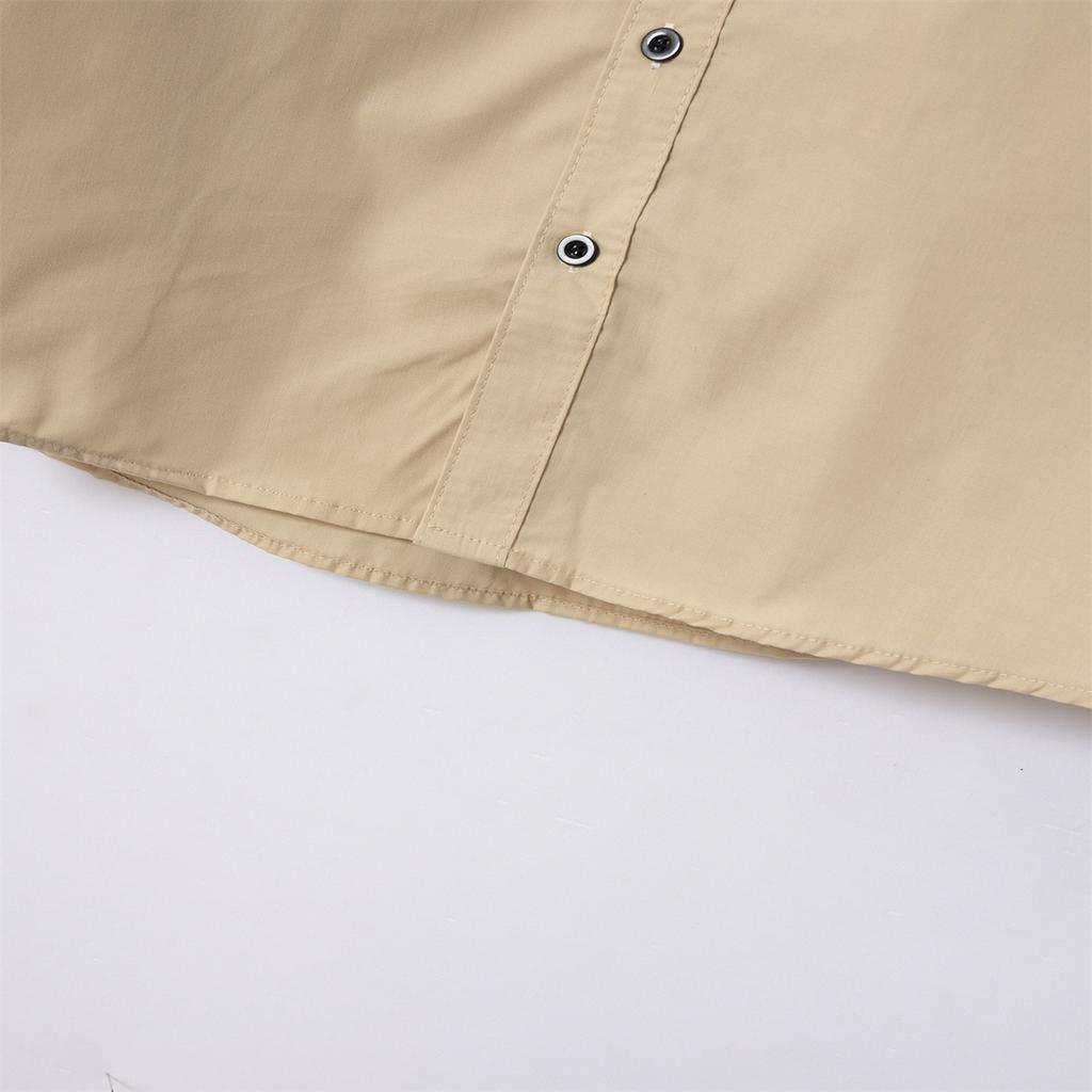 2024 Новая модная мужская рубашка из хлопка на весну и осень, деловая, тонкая, повседневная, с длинным рукавом