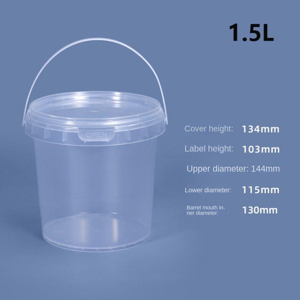 Food Buckets Plastic Bucket Container Clear Sealing Packaging Case Useful Storage Pail