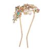 Miaomyao Drumstick Japanese Hair Cubic Cherry Hair Accessory [Miaomyao] Hairpin, Type, Dress, Tomesode, Kimono, Ornament, Metal, Gold, Zirconia,