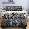 Custom Name,Chelsea FC Pattern Bedding Home Decoration Birthday Gift ( 1 duvet cover + 2 pillowcase, without core),fan merchandise.