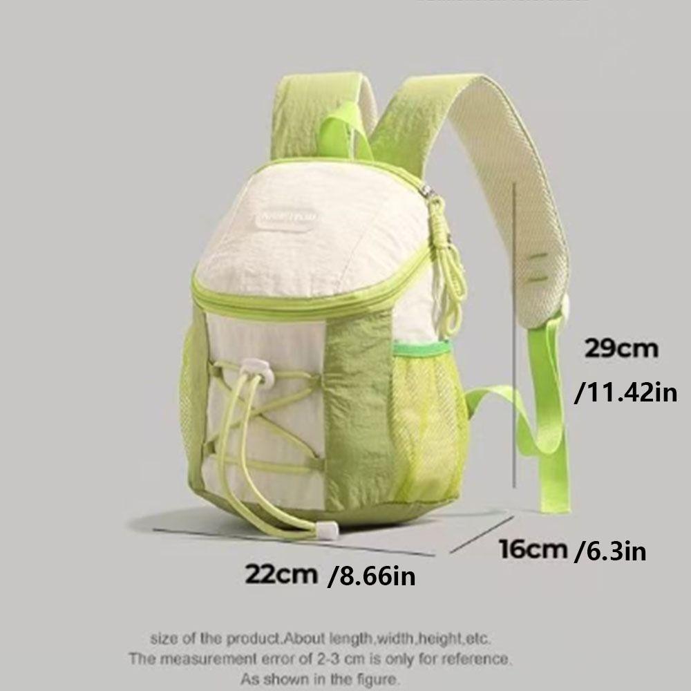 Patchwork Drawstring Backpack Y2k Student Schoolbag Versatile Casual Travel Bag Hiking