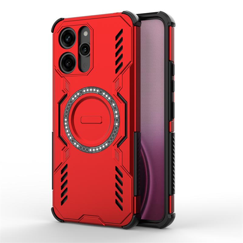 Чехол для Xiaomi Redmi 12 5G Для Redmi 12 5G Funda Ударопрочный Магнитная адсорбция Беспроводная зарядка Задняя крышка Для чехла Redmi 12 5G