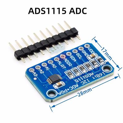 ADS1115 Сверхмалый 16-битный прецизионный АЦП Модуль платы разработки АЦП 4 канала