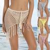 Handmade Crochet Bikini Fringe Beach Dress with Fishtail Skirt