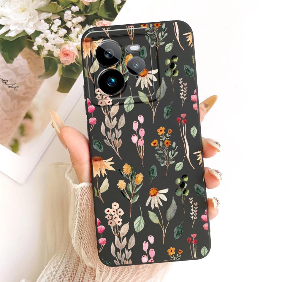 Для Realme GT 7 Pro Милый Кот Цветок Мультяшный Чехол Для Телефона Для Realme GT7 Pro RMX5010 Ударопрочный Мягкий Силиконовый Чехол Бамперы
