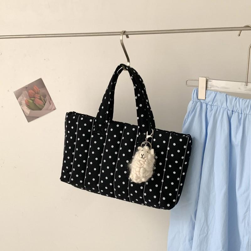 South Korea Ins Style New Wave Dot Design Handbag Large-capacity Literary Casual Niche 100
