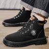 2025 Autumn New Martin Boots Men's Large Size Fashion Men's Shoes British Style High-top Tooling Boots Trendy Leather Boots