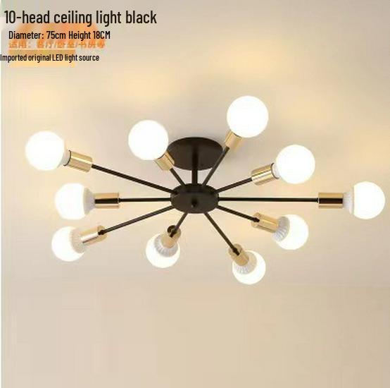 Черно-белая скандинавская минималистичная люстра-ветвь, светодиодный потолочный светильник для столовой, гостиной, спальни и гостиничных номеров