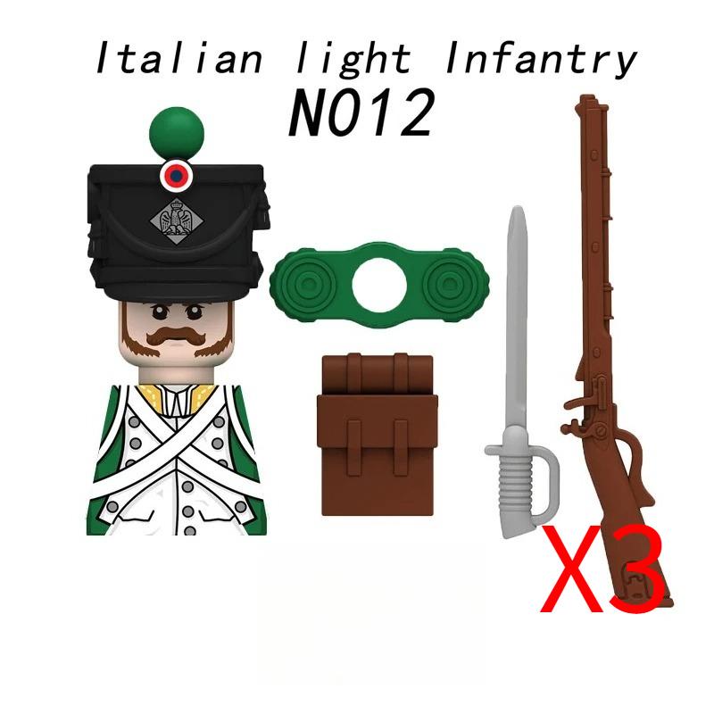 MOC Средневековый Военный Наполеоновские Войны Строительные Блоки Британская Французская Армия Пехота Кавалерия Фигурка Солдата Кирпичный Конструктор