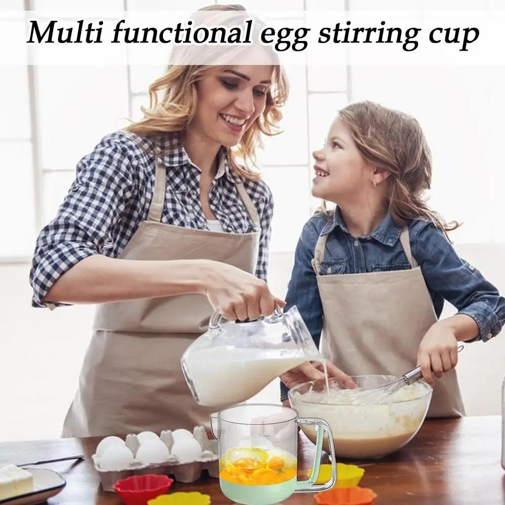 Manual Mixing Cup Whisk Dust-proof Liquid Mixing Cup Convenient Egg Beater Kitchen Accessories