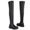 Elastic Women's Over the Knee High Boots 2024 Winter Sexy Long Thigh High Boot Black White Party Fetish Shoes Ladies Waterproof
