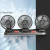 Car Fan 360° Adjustable 3 Head Air Fan Automotive Electric Fan Usb/12V/24V Fan 2 Speeds Car Silent Fan For Home Desk Office&Car