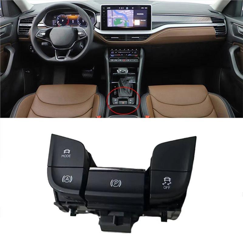 Y91A-For Skoda Kodiaq Karoq Compatible 566927225A Electronic Handbrake Switch Parking Assist Switch Button 56G927225A
