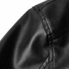 Men's Leather Jackets Men Stand Collar Coats Mens Motorcycle Leather Jacket Casual Slim Brand Clothing PU Leather Coats Mens